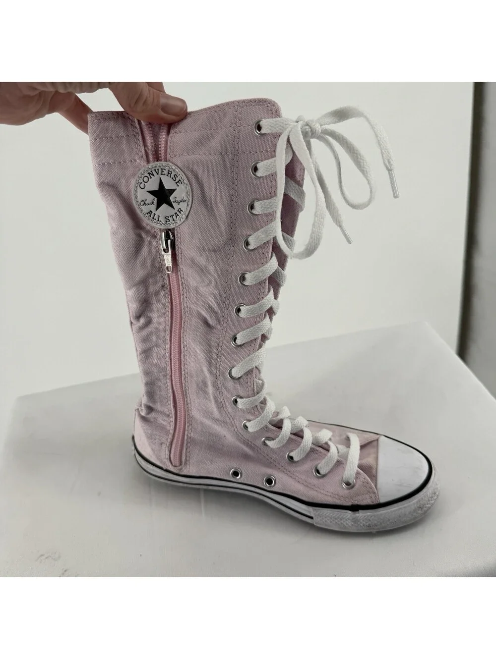 Converse shoes kids youth size 3 chuck taylor xx-hi pink all star punk scene y2k